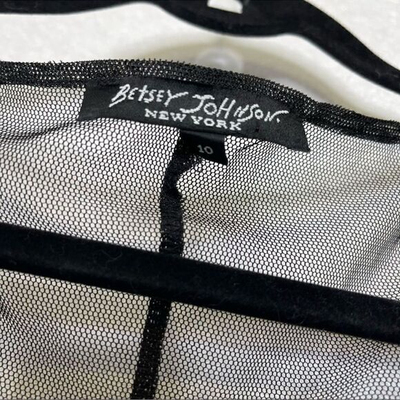 Betsey Johnson Vintage 90’s Asymmetric Tulle Mesh Dress 10 - Picture 3 of 5